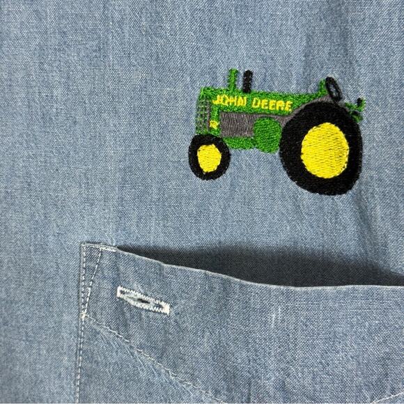 Sandy River, John Deere Chambray Casual Button Down Shirt. Size XL. - Picture 2 of 6